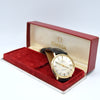 (RESERVED)1963 Omega Automatic Seamaster De Ville Date Model 166.020 in Solid 14ct Gold with omega box with Box