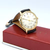 (RESERVED)1963 Omega Automatic Seamaster De Ville Date Model 166.020 in Solid 14ct Gold with omega box with Box