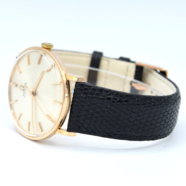 1965 Omega elegant and classic Automatic wristwatch in solid 18k pink Gold cal 552