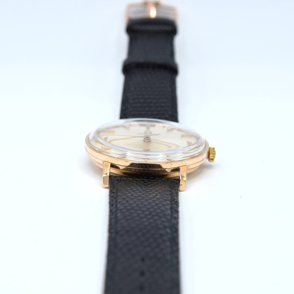 1965 Omega elegant and classic Automatic wristwatch in solid 18k pink Gold cal 552