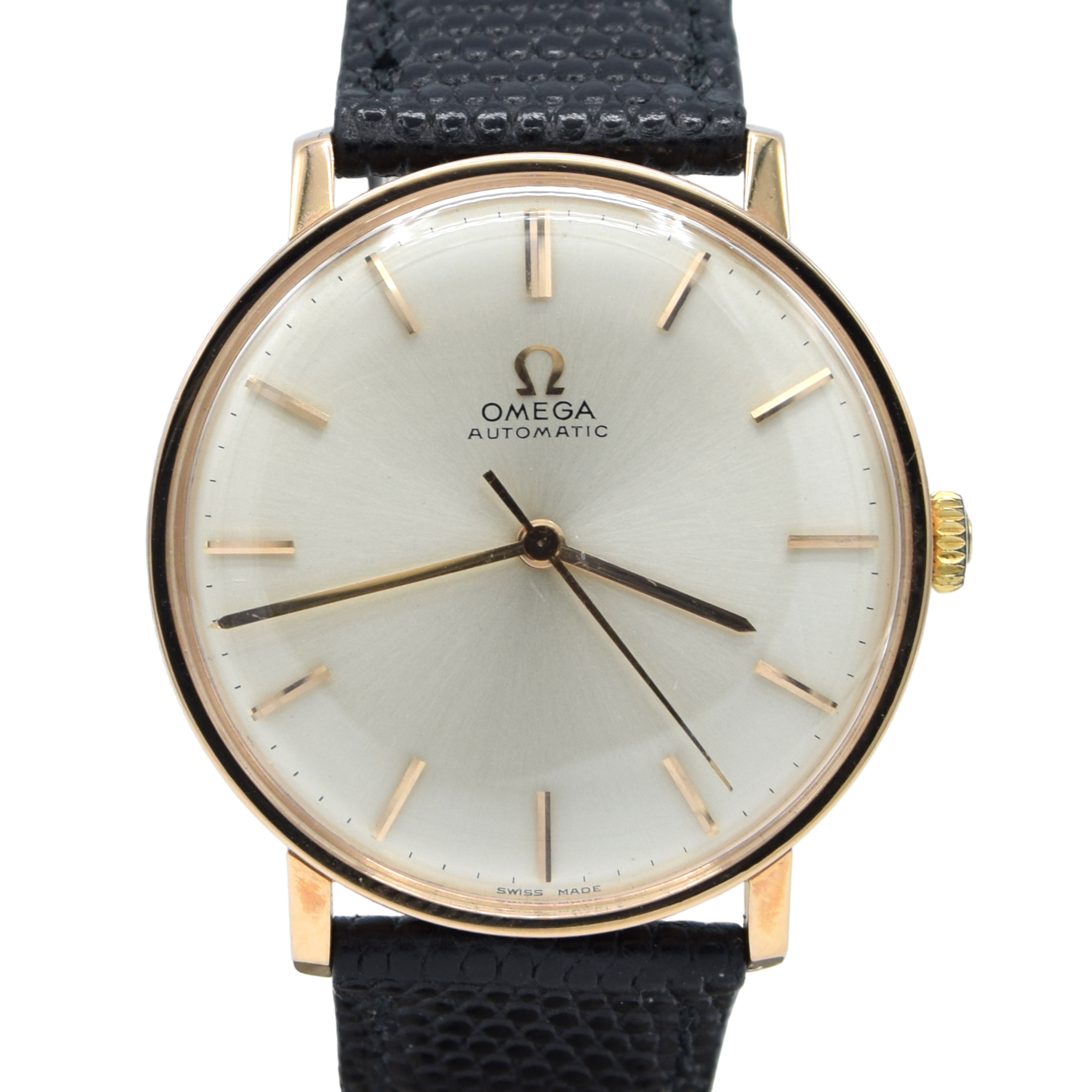 1965 Omega elegant and classic Automatic wristwatch in solid 18k pink Gold cal 552