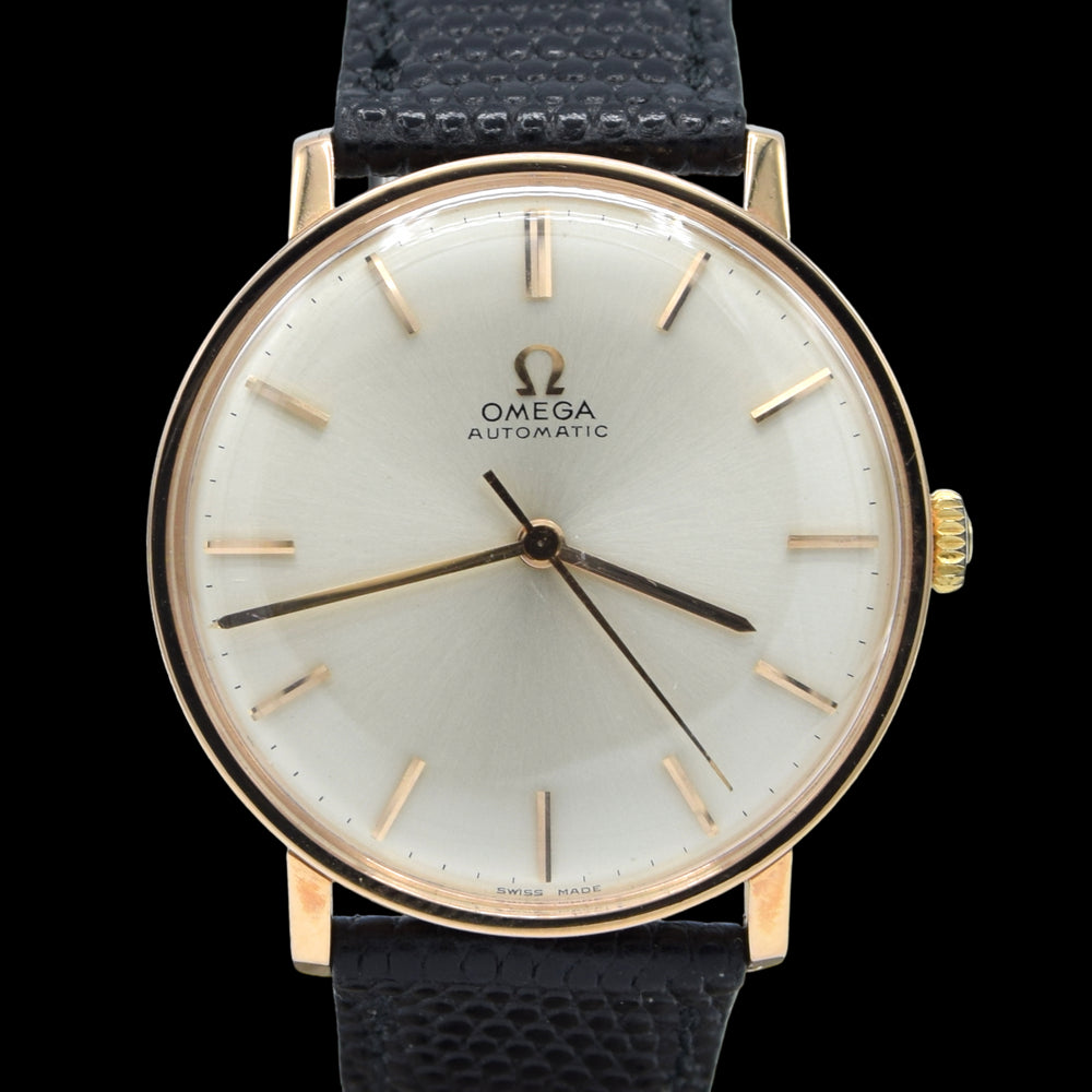 1965 Omega elegant and classic Automatic wristwatch in solid 18k pink Gold cal 552