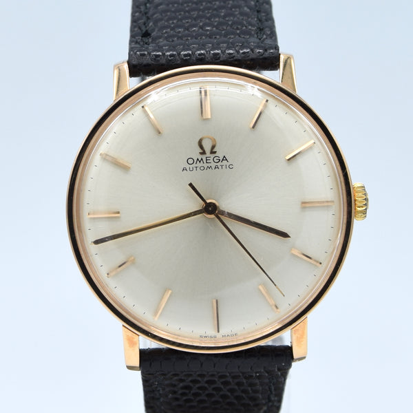 1965 Omega elegant and classic Automatic wristwatch in solid 18k pink Gold cal 552