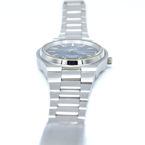 1975 Large Seamaster Cosmic 2000 Automatic Date Date Model 166.136 blue gloss dial Dial on Bracelet