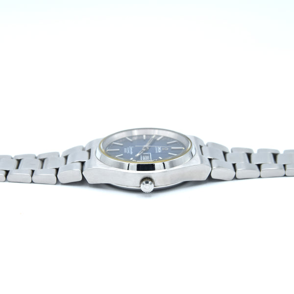 1975 Large Seamaster Cosmic 2000 Automatic Date Date Model 166.136 blue gloss dial Dial on Bracelet