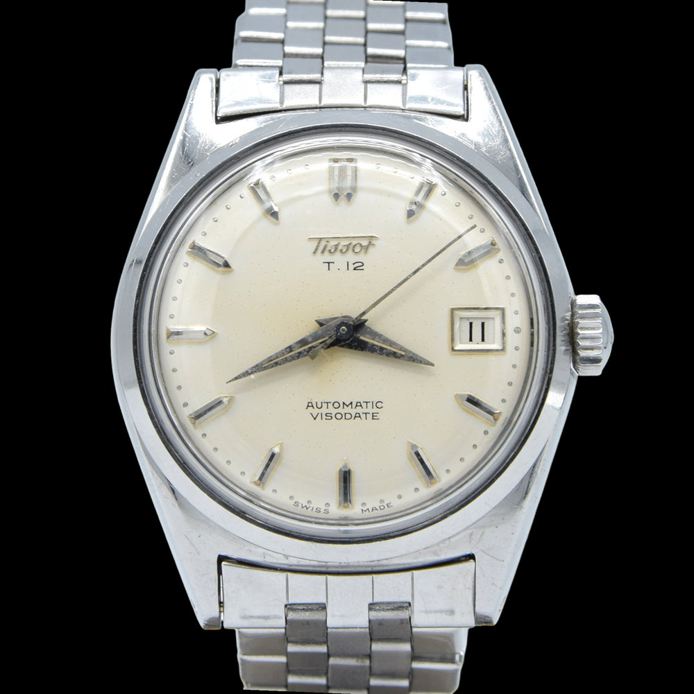 1958 Tissot T-12 Visodate ref - 67012-3 Automatic on Rare Sprung original Tissot Bracelet