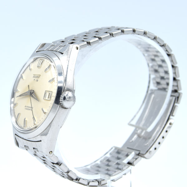 1958 Tissot T-12 Visodate ref - 67012-3 Automatic on Rare Sprung original Tissot Bracelet