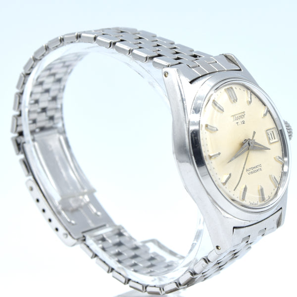1958 Tissot T-12 Visodate ref - 67012-3 Automatic on Rare Sprung original Tissot Bracelet