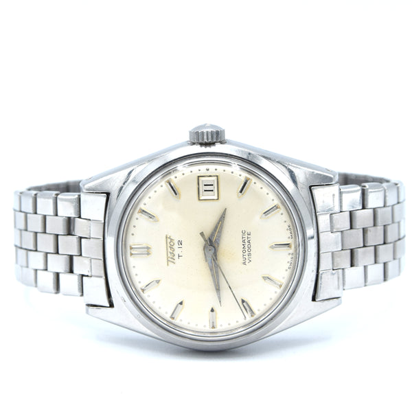 1958 Tissot T-12 Visodate ref - 67012-3 Automatic on Rare Sprung original Tissot Bracelet