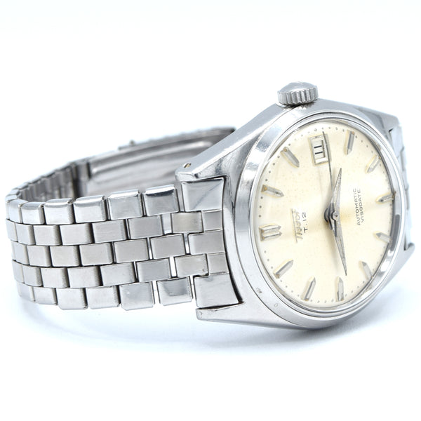 1958 Tissot T-12 Visodate ref - 67012-3 Automatic on Rare Sprung original Tissot Bracelet