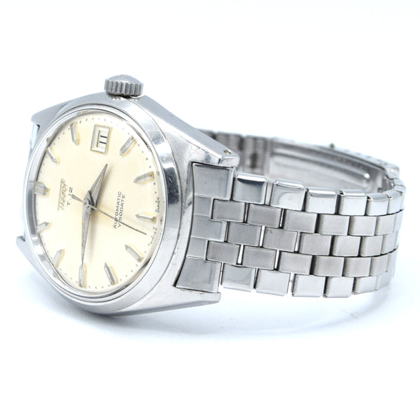 1958 Tissot T-12 Visodate ref - 67012-3 Automatic on Rare Sprung original Tissot Bracelet