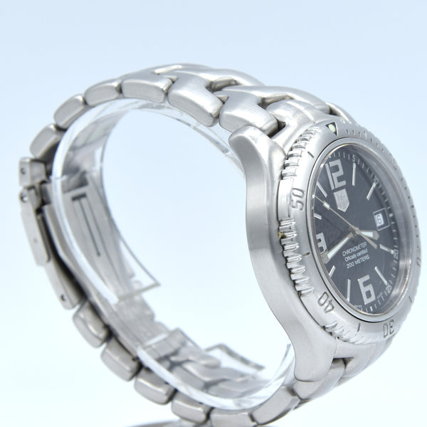 2000 TAG Heuer Link Date Automatic Chronometer Model WT5110 41mm Stainless Steel on Flip-Lock Bracelet with Box and Booklet
