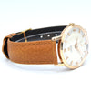 1958 Elegant Omega Automatic Dress Watch with stunning two tone Dial Model 2897 in 18k pink gold