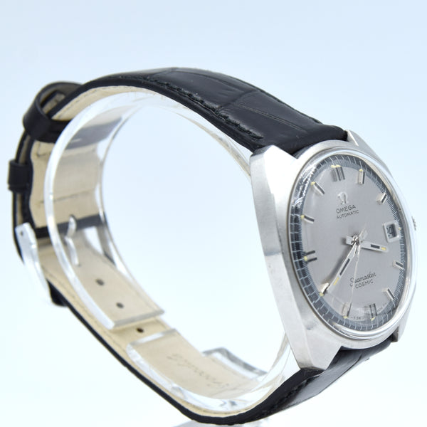 1968 Omega automatic cosmic date Model 166.022 in Stainless Steel Monocoque with two tone dial