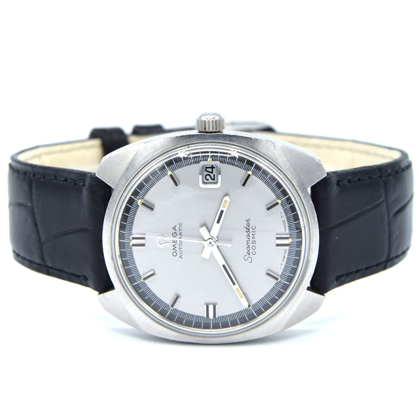 1968 Omega automatic cosmic date Model 166.022 in Stainless Steel Monocoque with two tone dial