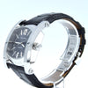 Bvlgari Assioma in Steel on Black Alligator Leather Strap with Blue Dial AA48S box & papers