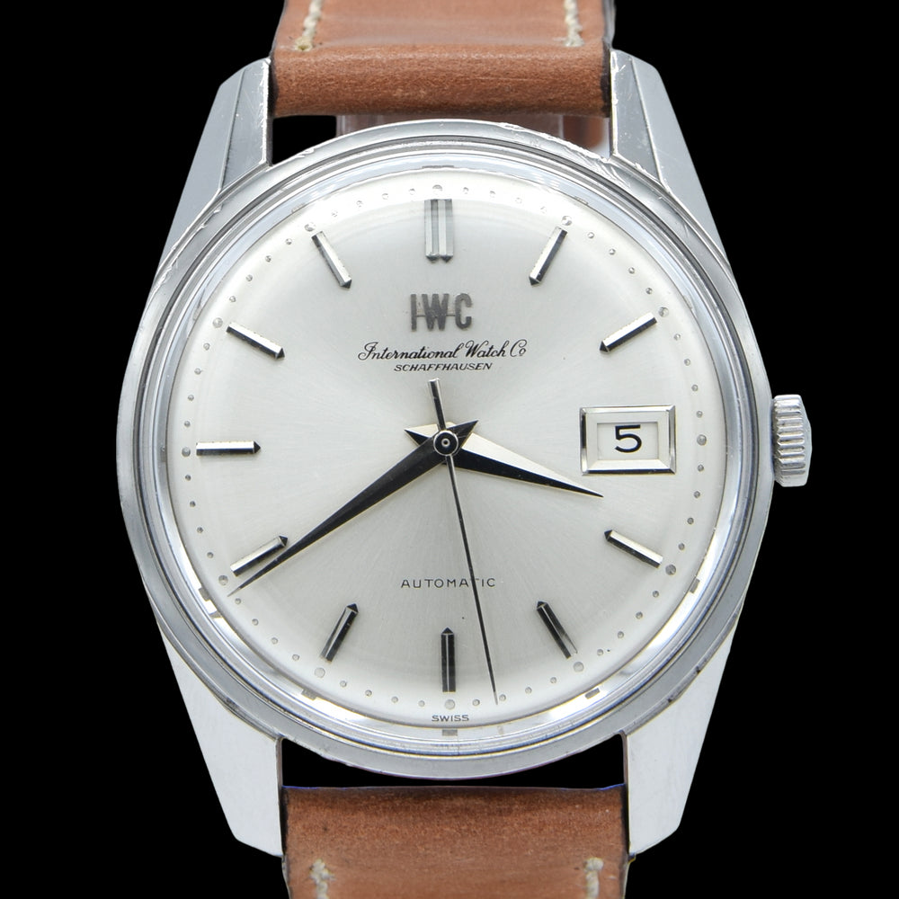 1968 International watch co automatic large wristwatch Ref. R820AD  Cal.8541B hacking cal in steel
