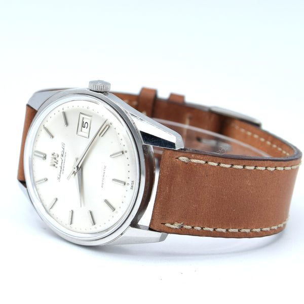 1968 International watch co automatic large wristwatch Ref. R820AD  Cal.8541B hacking cal in steel