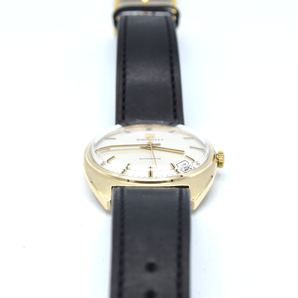 1972-73 Zenith solid 9ct gold Automatic Date 28800 Model S2078 Box - buckle - booklets