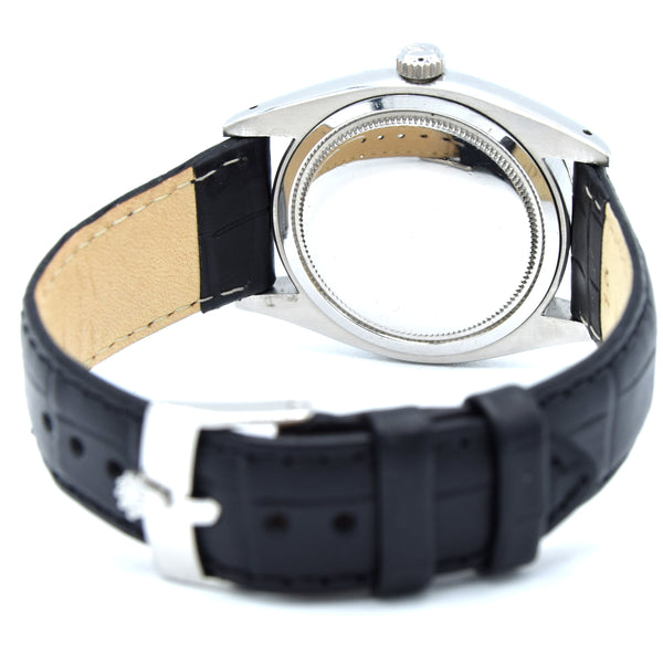 1961 Rolex Oysterdate Precision 6694 Wristwatch with baton Markers in Stainless Steel with raised Rolex original dial