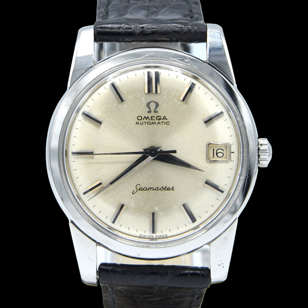 1962 Omega Seamaster Classic Automatic steel Wristwatch Model 14762 with rarer onyx batons