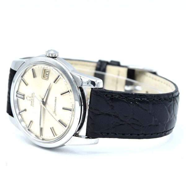 1962 Omega Seamaster Classic Automatic steel Wristwatch Model 14762 with rarer onyx batons