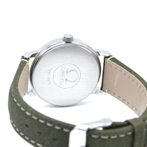 1978 Omega classic manual Wind Date Dress Watch Model 136.0104 in Stainless Steel