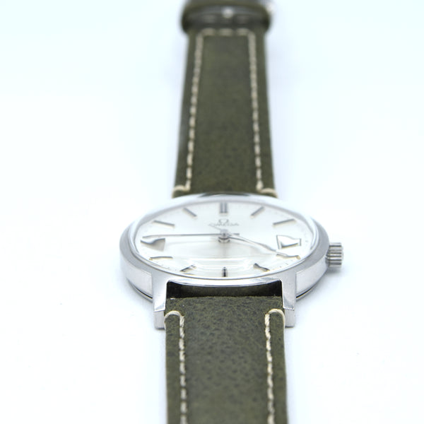 1978 Omega classic manual Wind Date Dress Watch Model 136.0104 in Stainless Steel