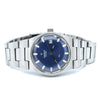 1972 Tissot PR516 Date Wristwatch Model 42630 in Stainless Steel with beautiful satin Blue Dial