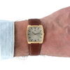 1968 Omega De Ville Unusual solid 18k Gold Tonneau Wristwatch Model 111.084 with sunbeam dial