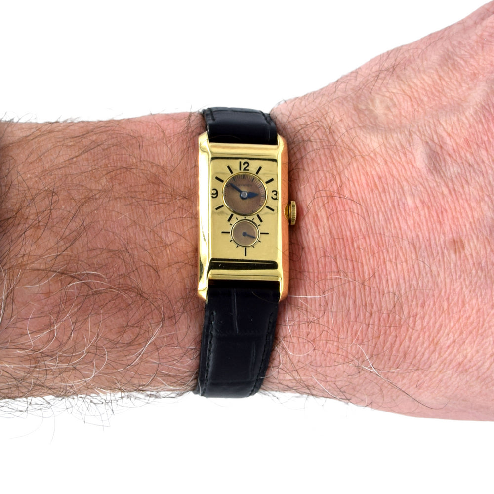 1933 Longines super rare and wonderful 3359 Duo-dial solid 18k Doctors watch 'SuperSolo' cal 9.32