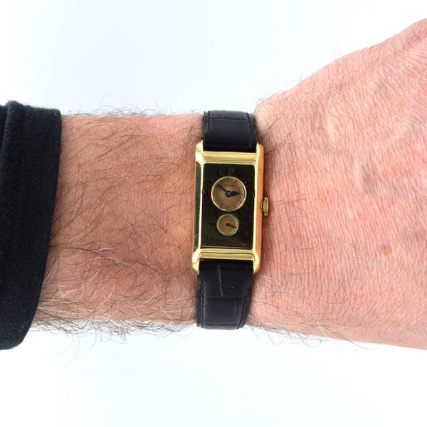 1933 Longines super rare and wonderful 3359 Duo-dial solid 18k Doctors watch 'SuperSolo' cal 9.32