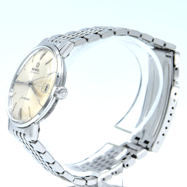 1959 Omega Seamaster Automatic Date Model 14730 in Stainless Steel cross-hair Pre DeVille on bracelet