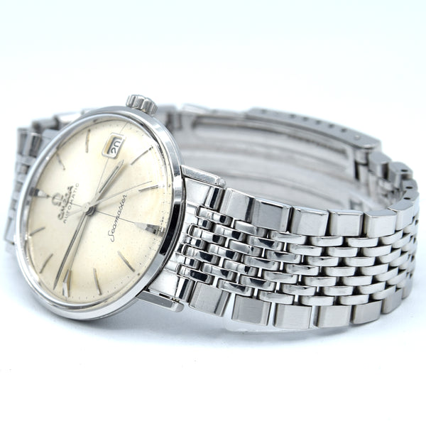 1959 Omega Seamaster Automatic Date Model 14730 in Stainless Steel cross-hair Pre DeVille on bracelet