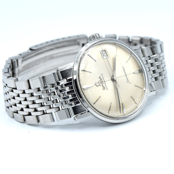 1959 Omega Seamaster Automatic Date Model 14730 in Stainless Steel cross-hair Pre DeVille on bracelet