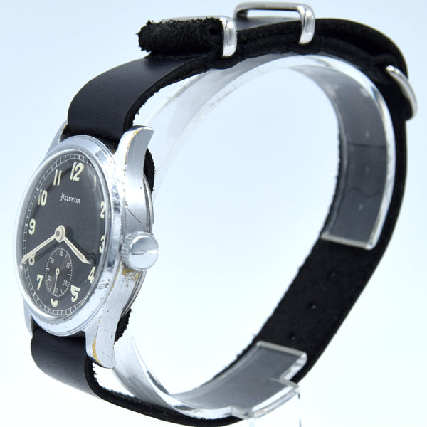 WW2 Helvetia Rare German Military army issue DH Type 2 Wristwatch Cal 82A 1940s