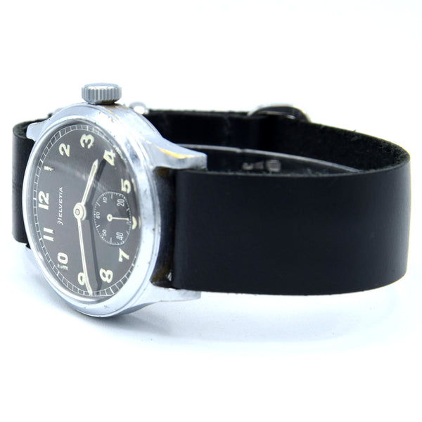 WW2 Helvetia Rare German Military army issue DH Type 2 Wristwatch Cal 82A 1940s