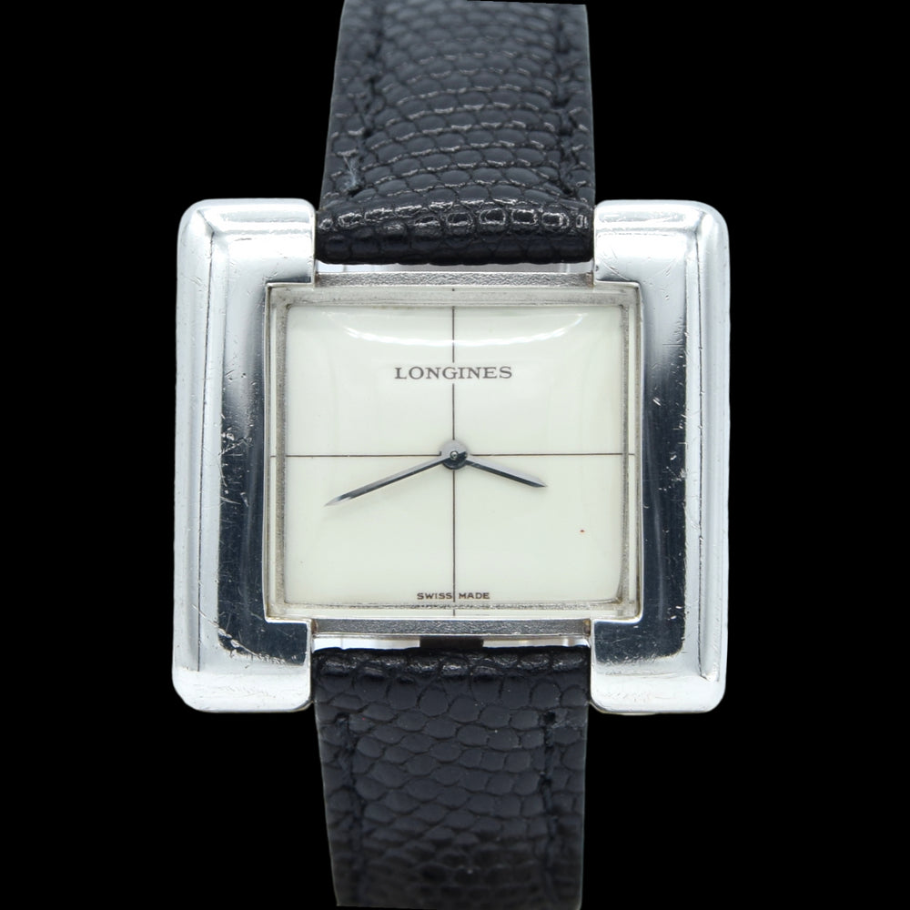 1974 Longines rare 5004 designer Serge Manzon watch 925 sterling silver unisex Watch with Box and deployment