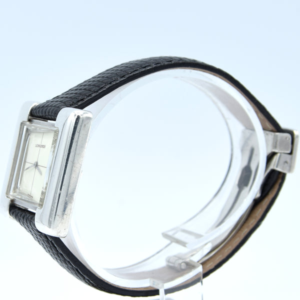 1974 Longines rare 5004 designer Serge Manzon watch 925 sterling silver unisex Watch with Box and deployment