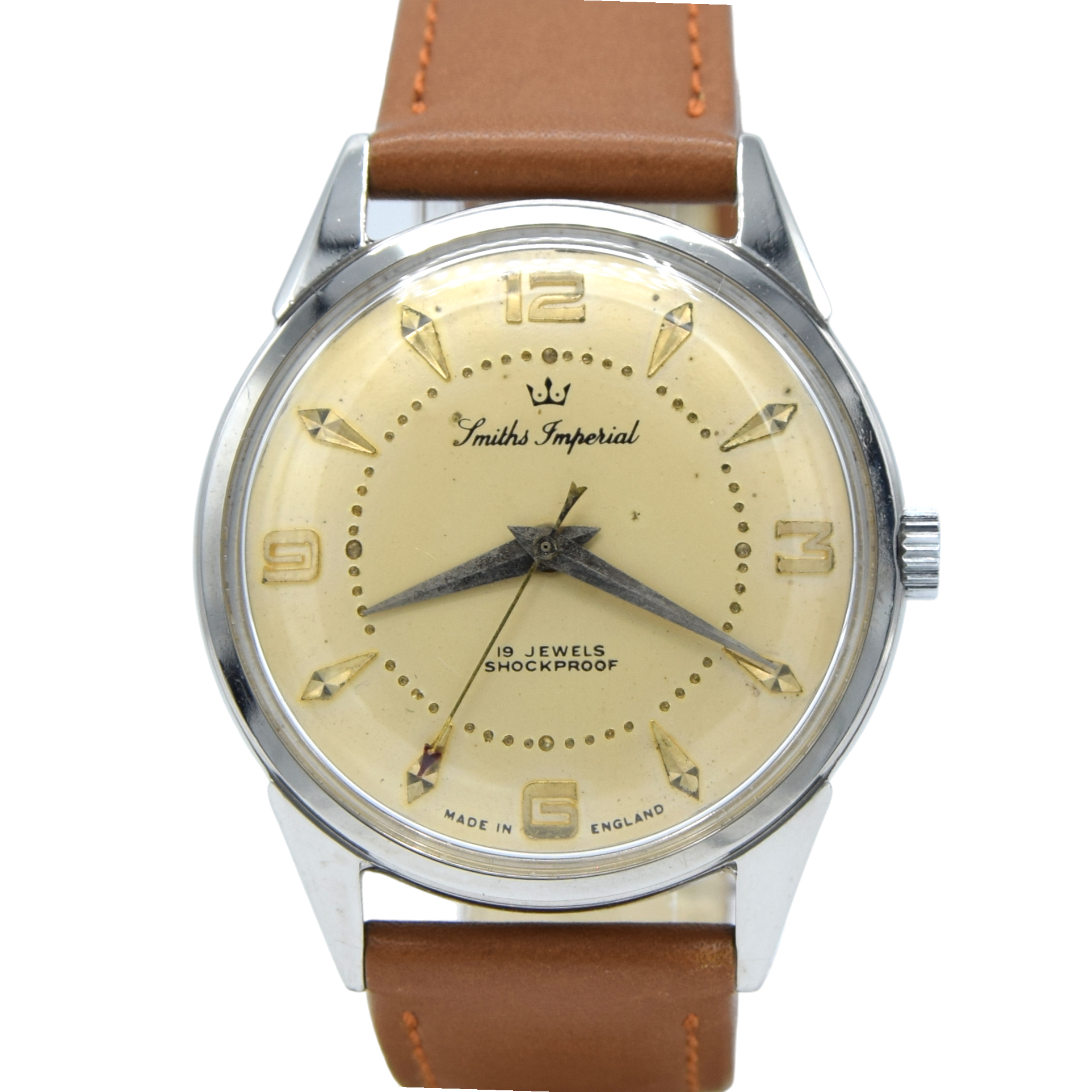 1950s Smiths Imperial all English made Wristwatch in Rarer Stainless Steel Circa 1958-60