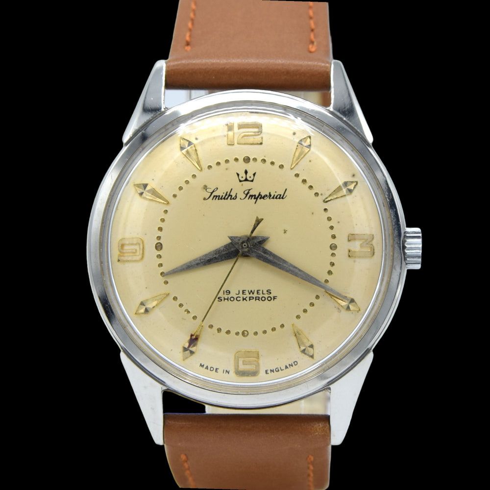 1950s Smiths Imperial all English made Wristwatch in Rarer Stainless Steel Circa 1958-60