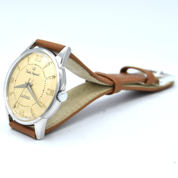 1950s Smiths Imperial all English made Wristwatch in Rarer Stainless Steel Circa 1958-60