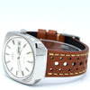 1975 Omega Genève Automatic Large Day/Date Model 166.0170 with Silvered Dial in Stainless Steel with Hooded Lugs