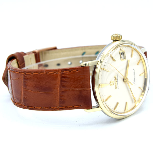 1961 Omega Seamaster Automatic Date Model 14770 in Stainless Steel and Gold Pre DeVille