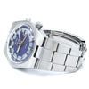 1970s Camy Geneve Alarm Date Model 7809 with Blue Dial in Stainless Steel on Bracelet