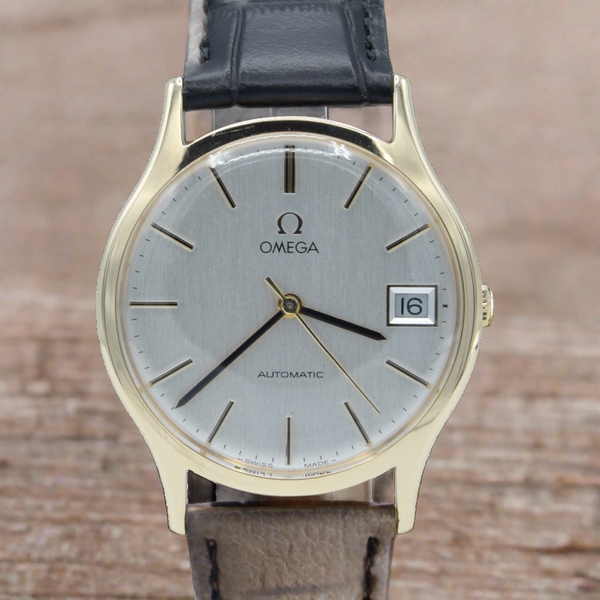 1976 Omega automatic Dress Watch Box set in Solid 9ct Gold English Case Model 162422