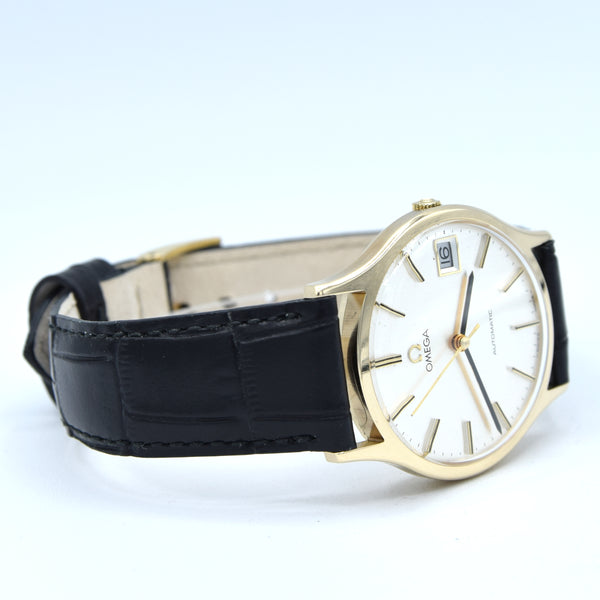 1976 Omega automatic Dress Watch Box set in Solid 9ct Gold English Case Model 162422