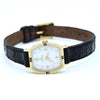 1984 Ladies Omega petite Tonneau wristwatch in Solid 9ct Gold with strap - Buckle - Box