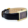 1970s Cartier Tank Mechanical Manual Wind with Gloss Burgundy Dial in 925 case with buckle