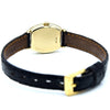 1984 Ladies Omega petite Tonneau wristwatch in Solid 9ct Gold with strap - Buckle - Box
